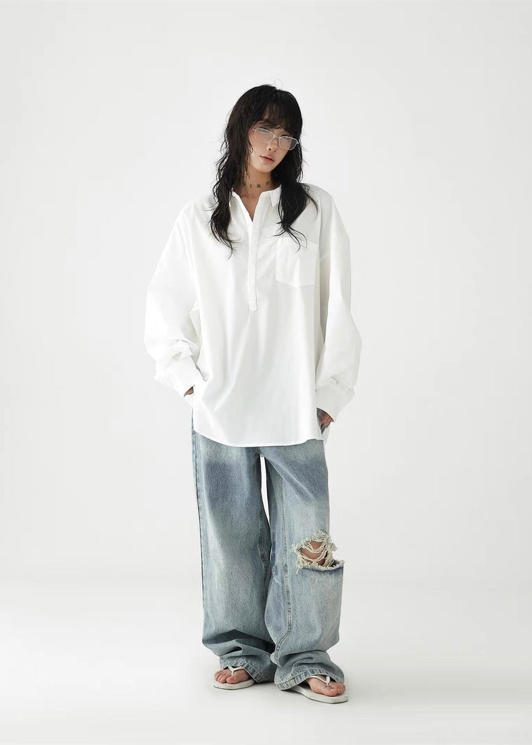 Loose long sleeve pullover / AS1297