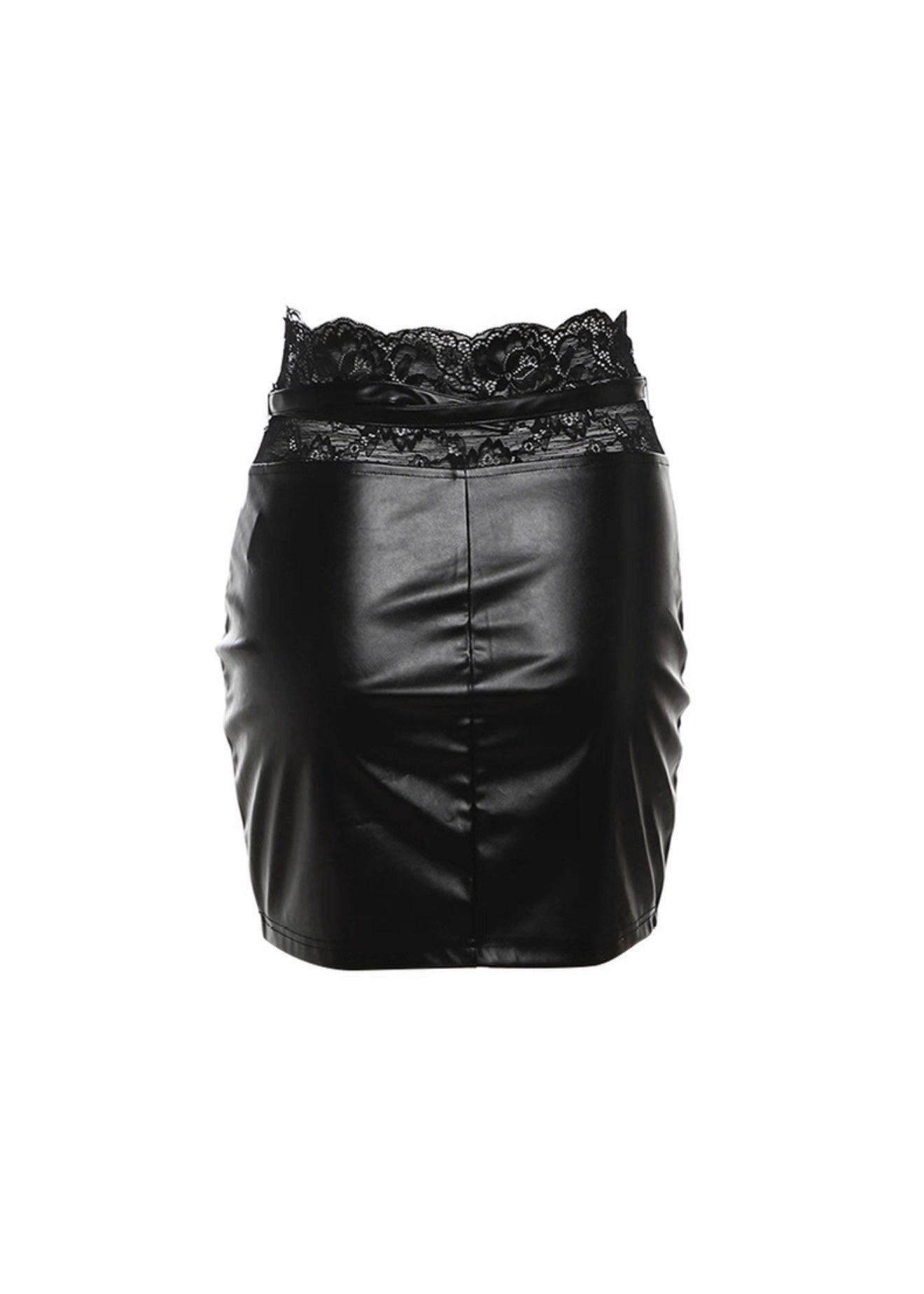 PUレザーレースアップスカート / VO1250