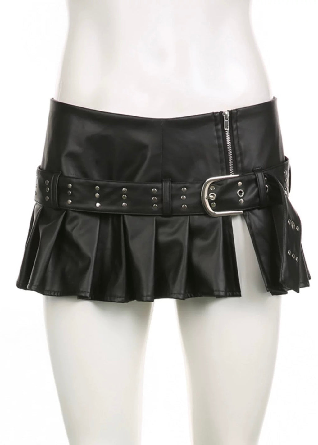 ベルト付PUレザースカート / VO1126