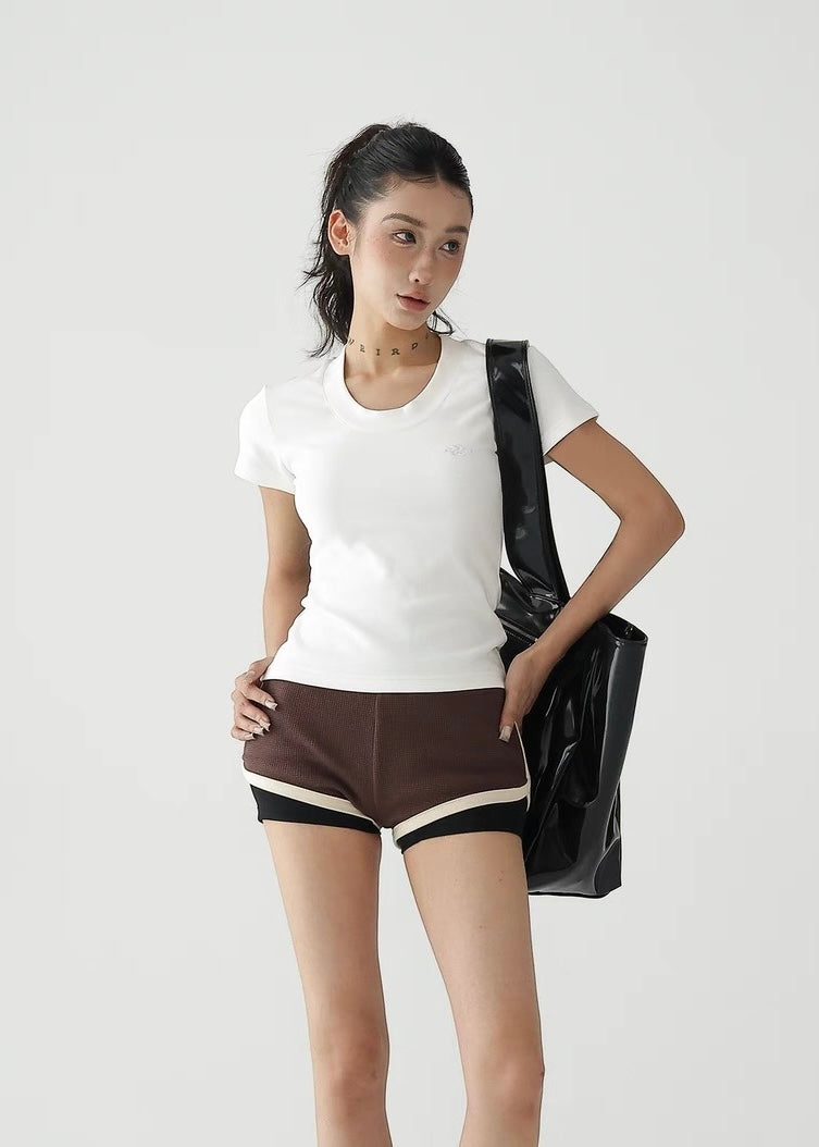 Two-piece casual fit short hot pants / AS1284