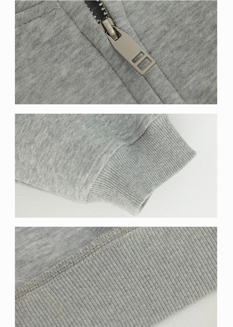 padded hooded zip sweatshirt / AS1145 