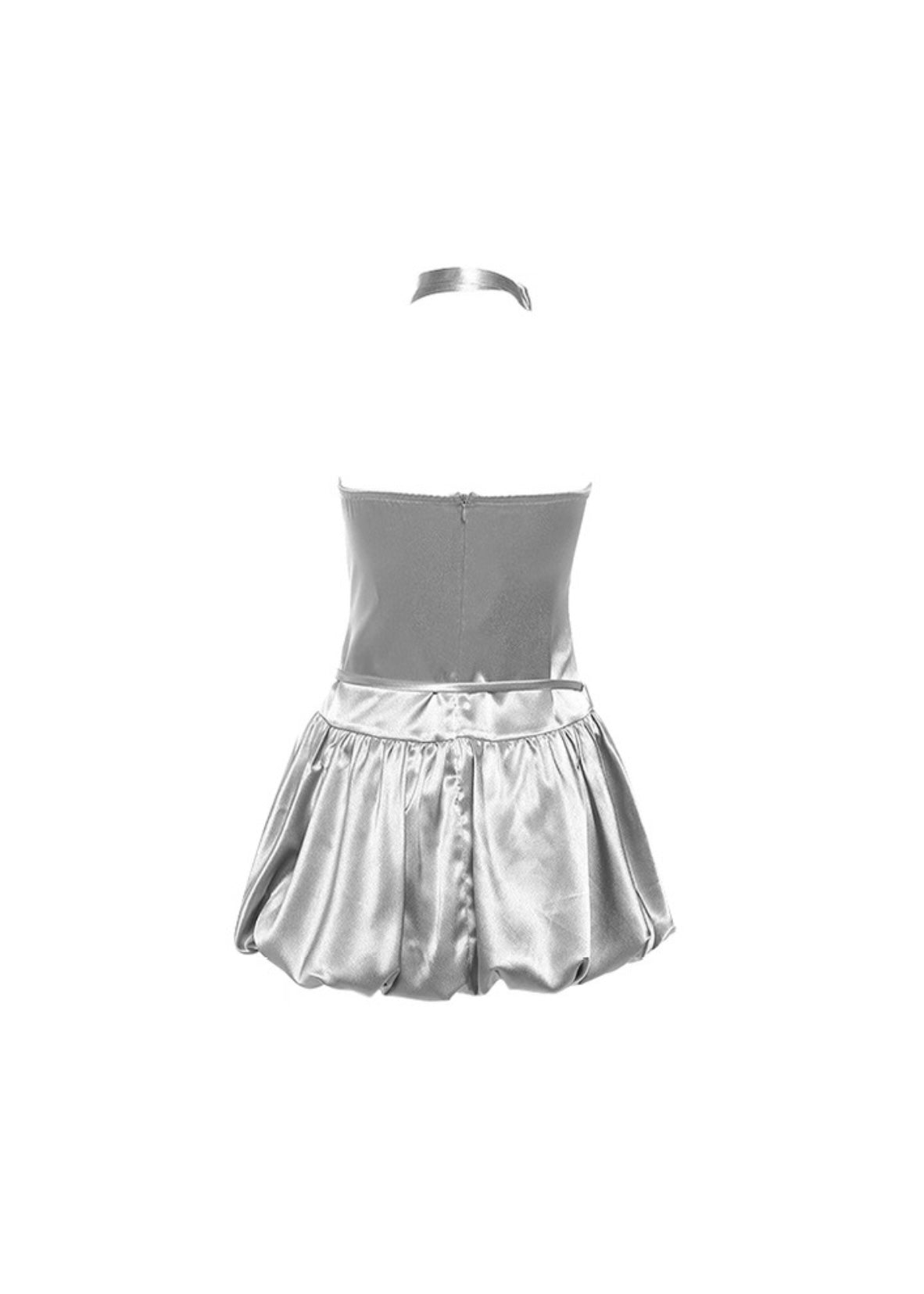 ローズストラップ付きサテンロンパース / VO1226