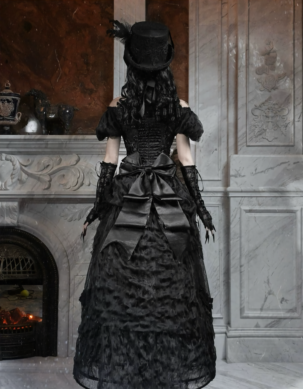 Goth One Shoulder Puff Sleeve Top / NC01