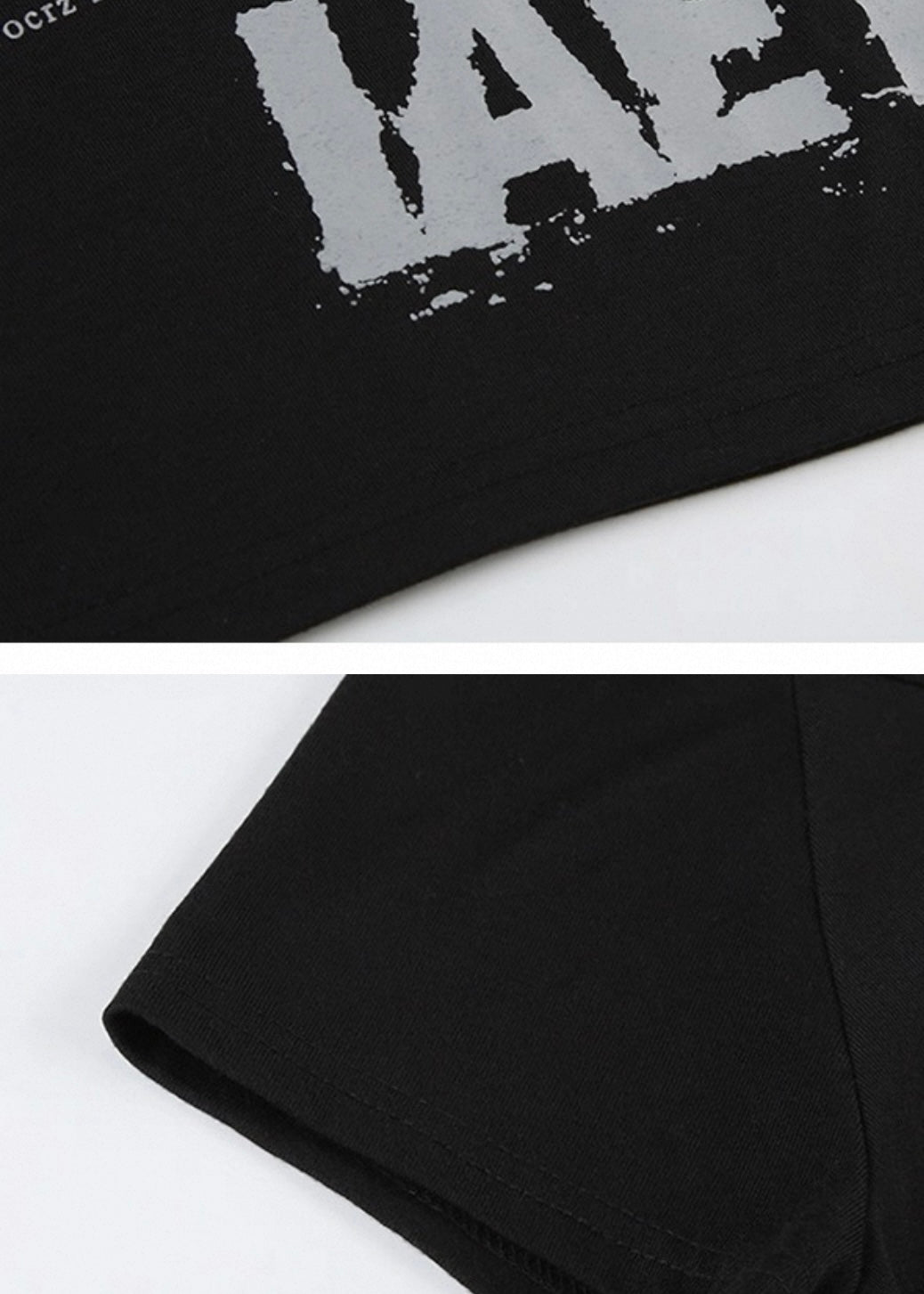 プリントイレギュラーヘム半袖シャツ / VO1195