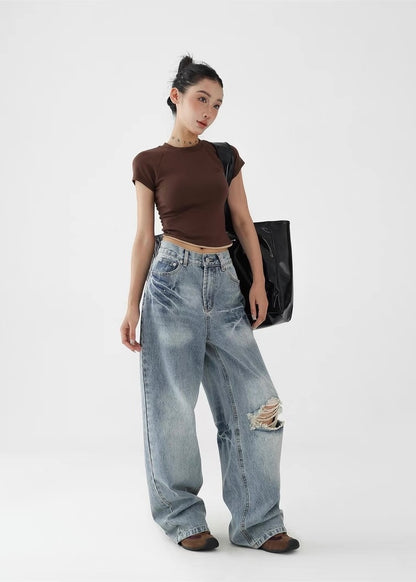Blue Letter Denim Pants / AS1270