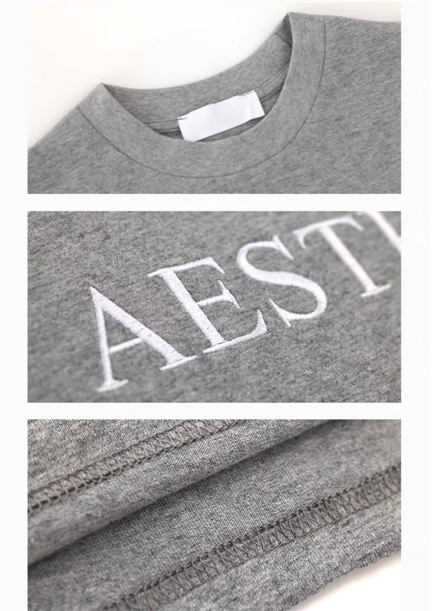 Back floral embroidery T-shirt / AS1310