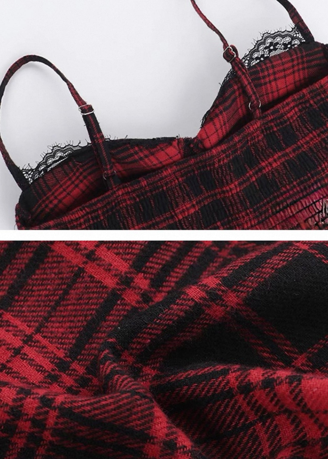 チェック柄パッド付きキャミソール / VO1172