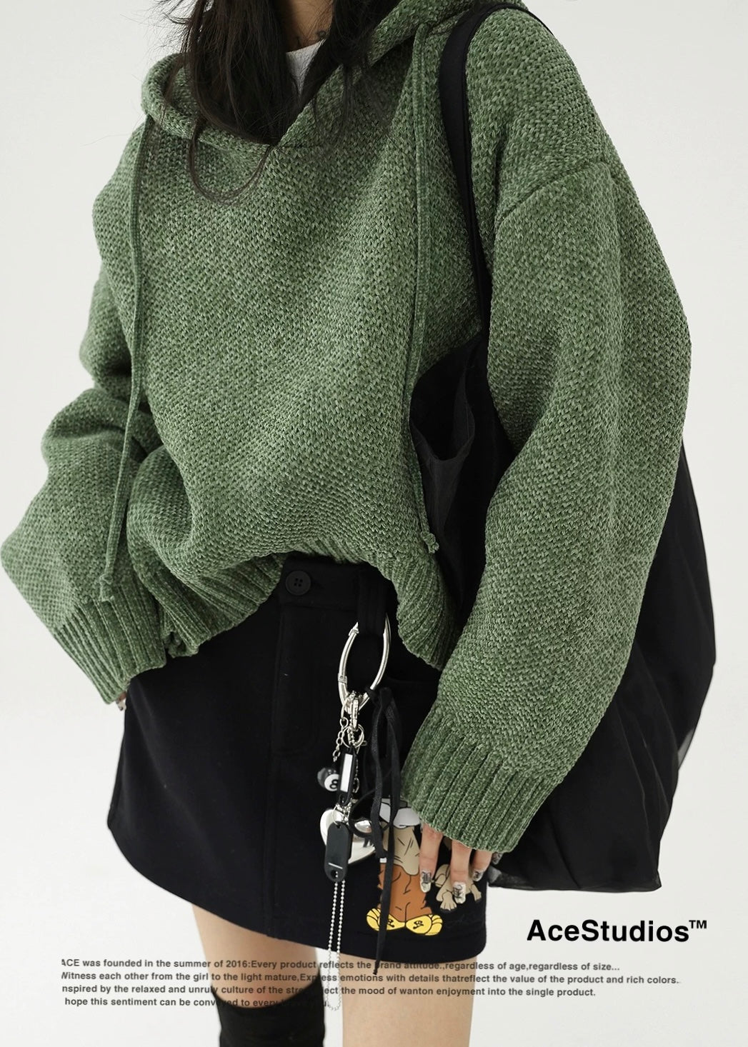 hooded knit pullover / AS1156 
