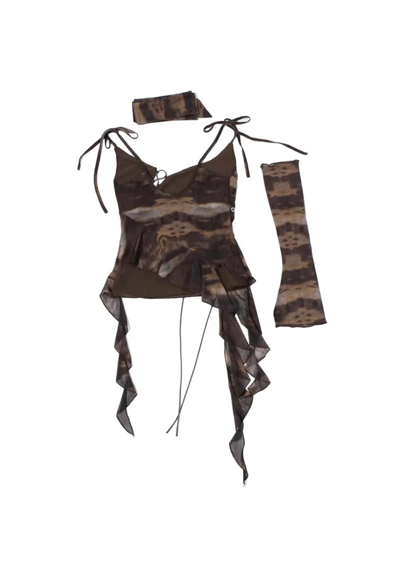 クロップラインショルダートップス / VO1190