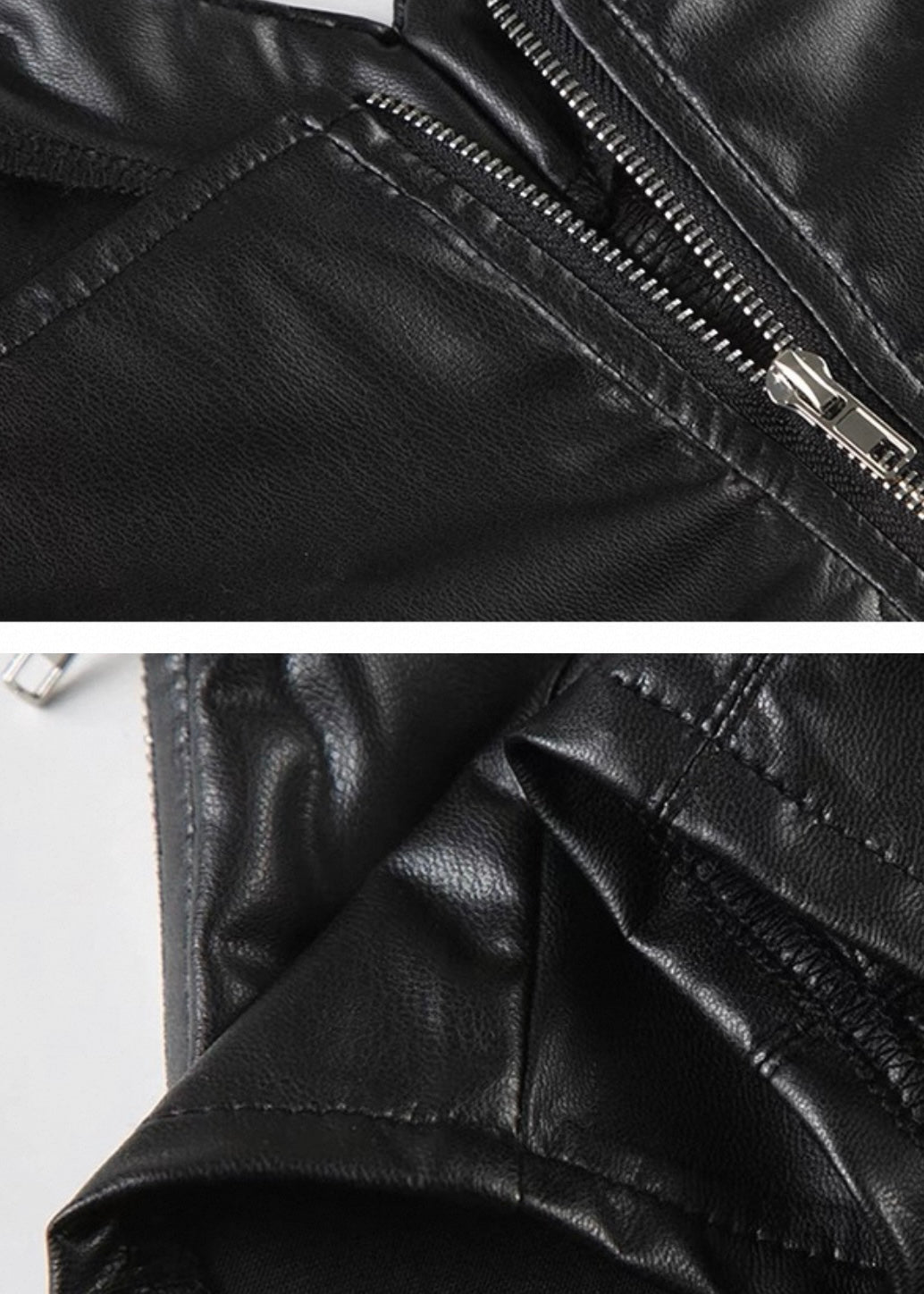 PUレザーバックレスジッパーベスト / VO1247