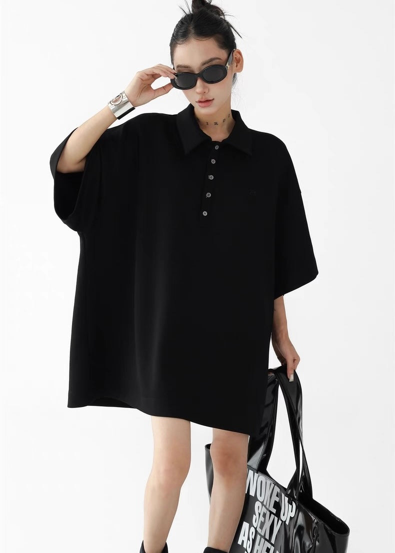 Casual loose half sleeve polo shirt / AS1268