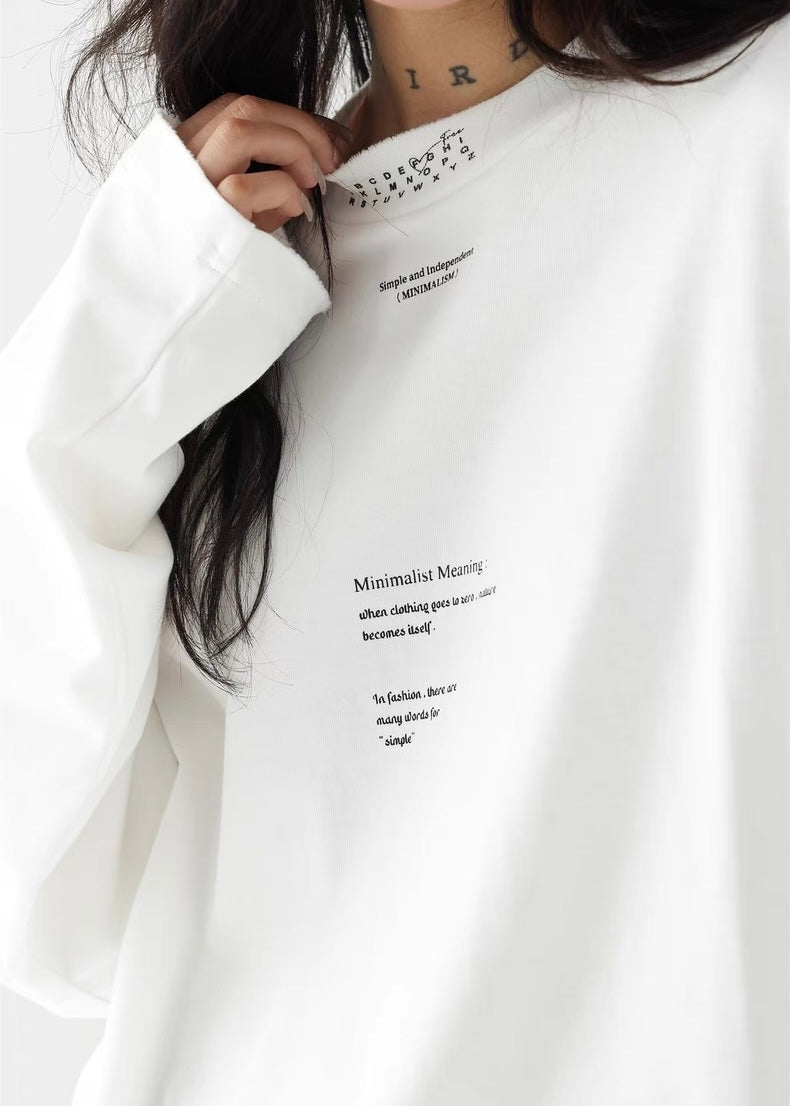 Mid-neck pullover shirt / AS1276