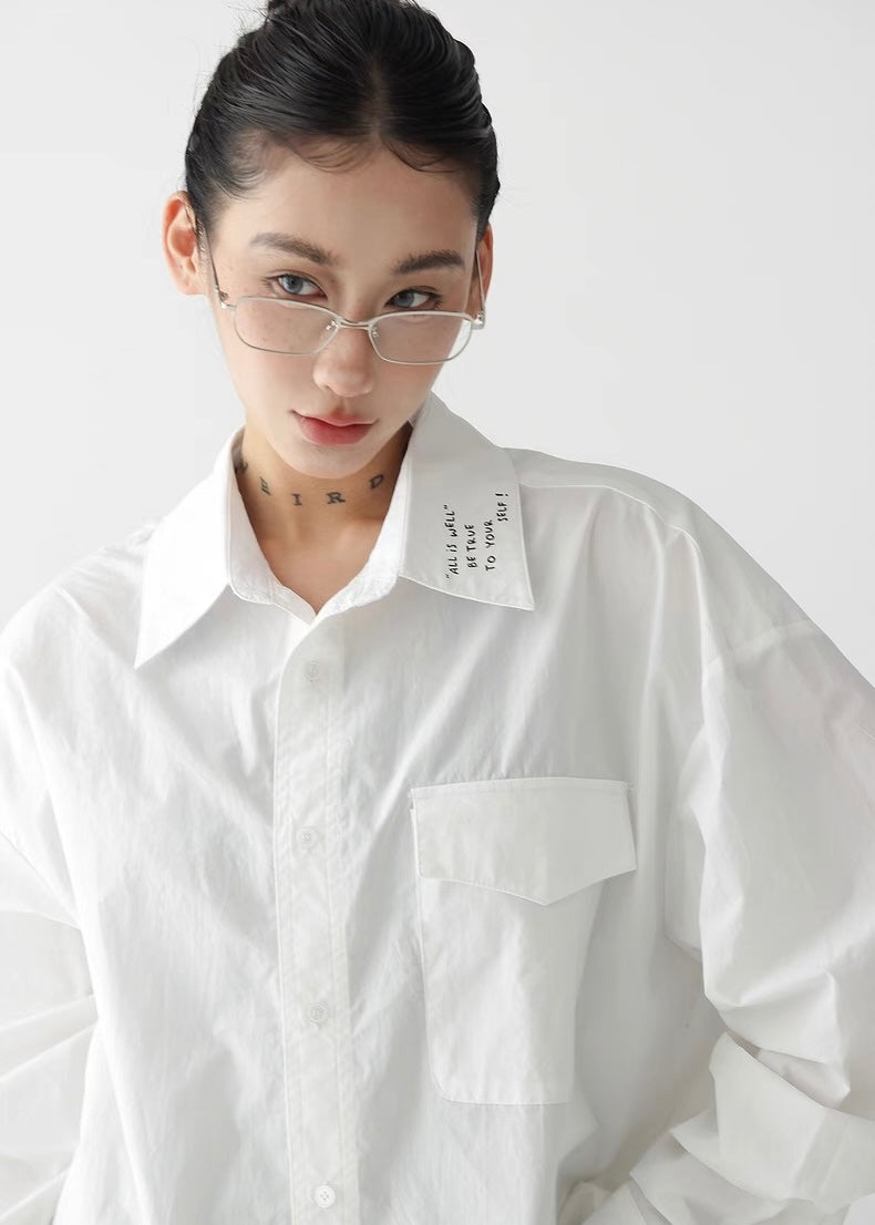 Loose Casual White Shirt / AS1265