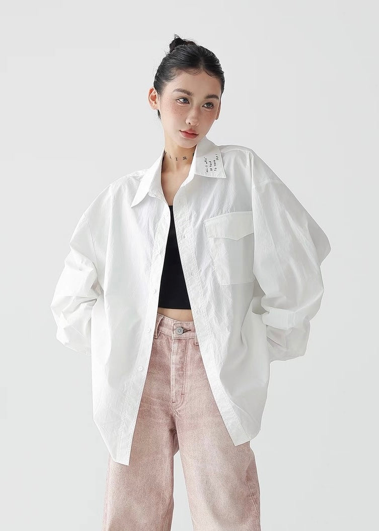 Loose Casual White Shirt / AS1265
