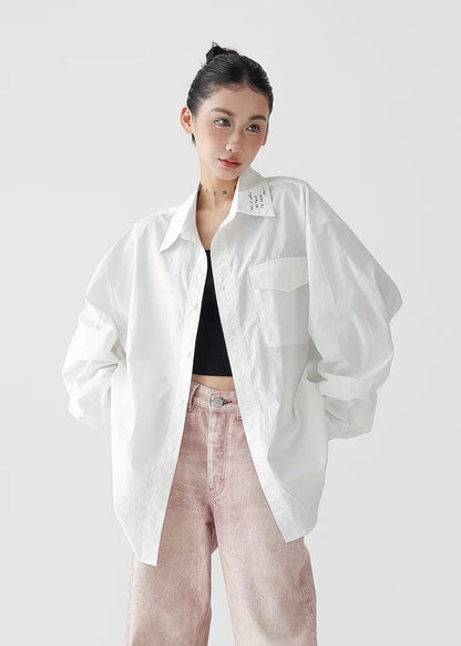 Loose Casual White Shirt / AS1265
