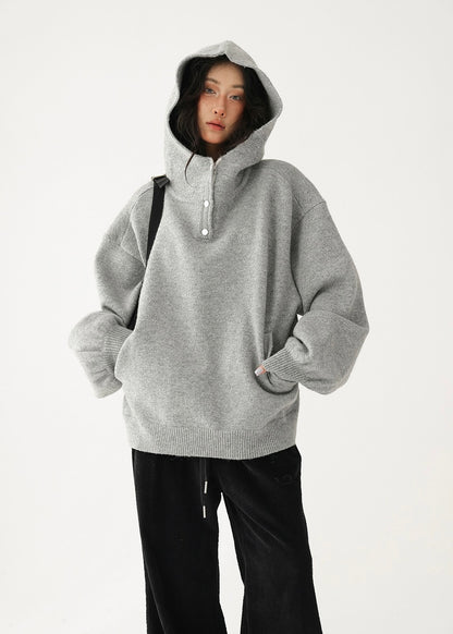 turtleneck pullover hoodie / AS1183 