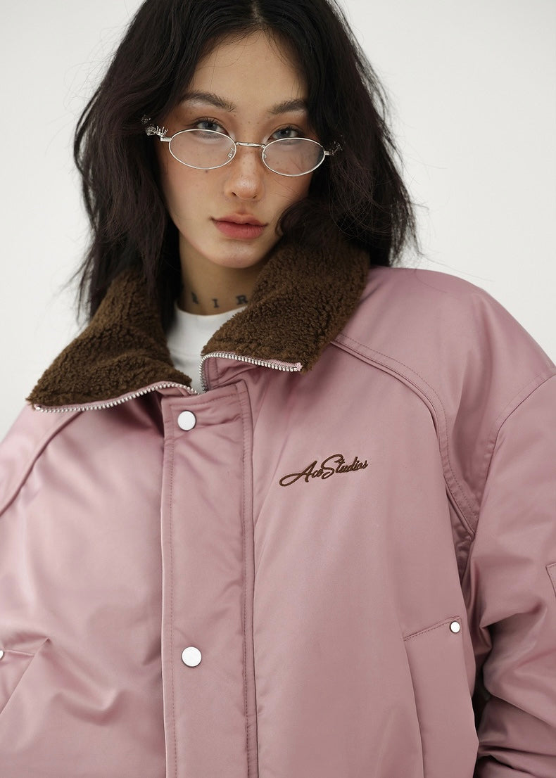 padded stand collar jacket / AS1159 