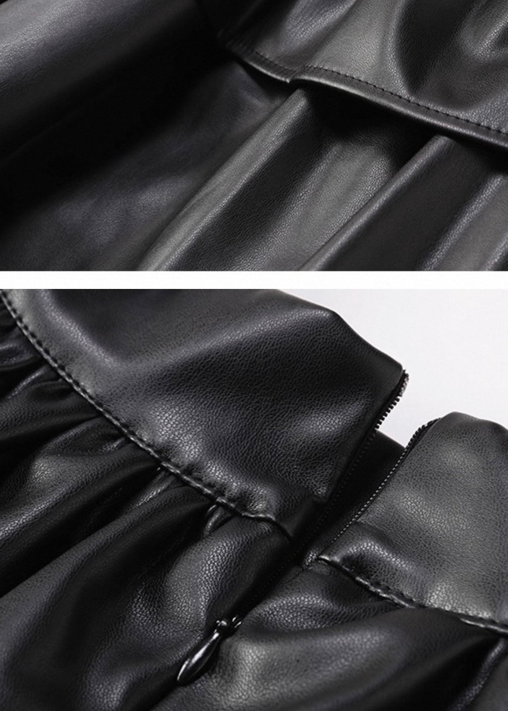 PUレザーティアードミニスカート / VO1243