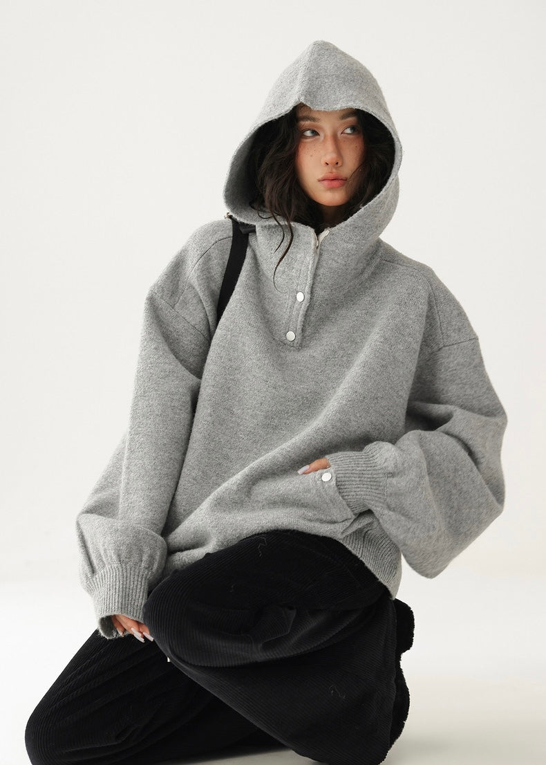 turtleneck pullover hoodie / AS1183 