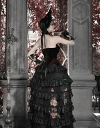 Scarlet Gothic Multi-Layer Tailored Skirt ＆ Cage Petti Coat / CT02