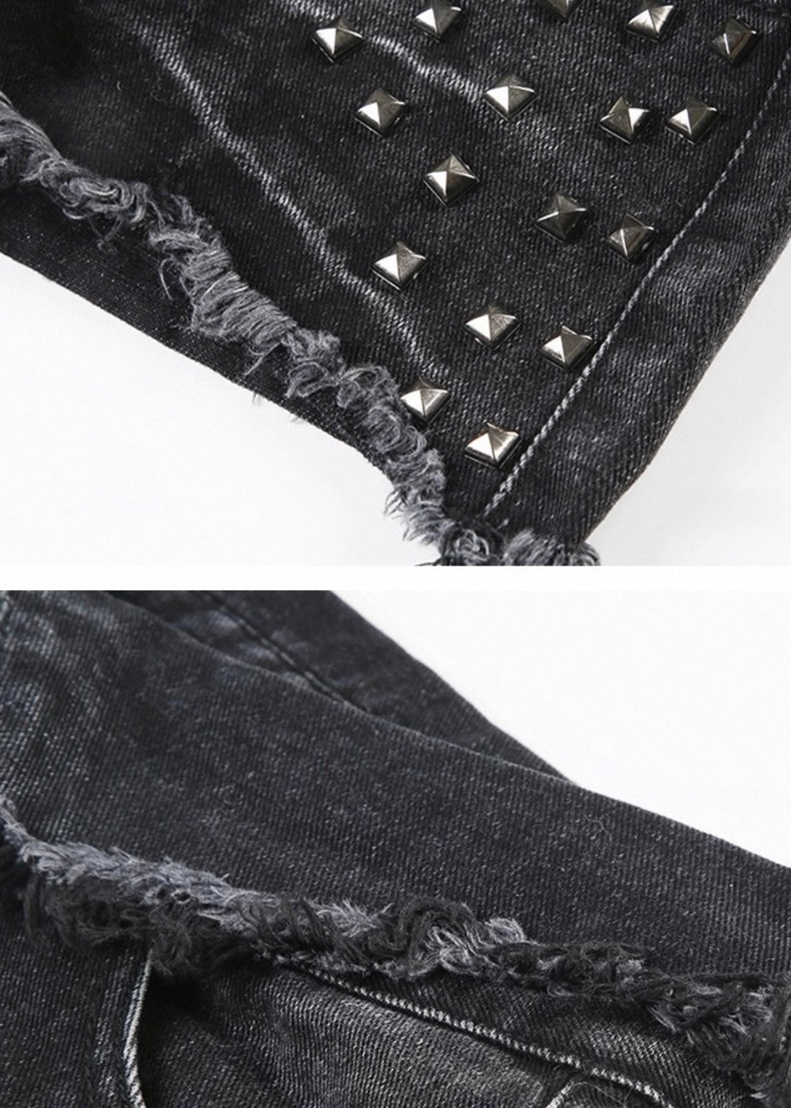 ダメージデニムスタッズショートパンツ / VO1179