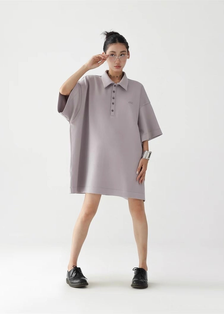 Casual loose half sleeve polo shirt / AS1268