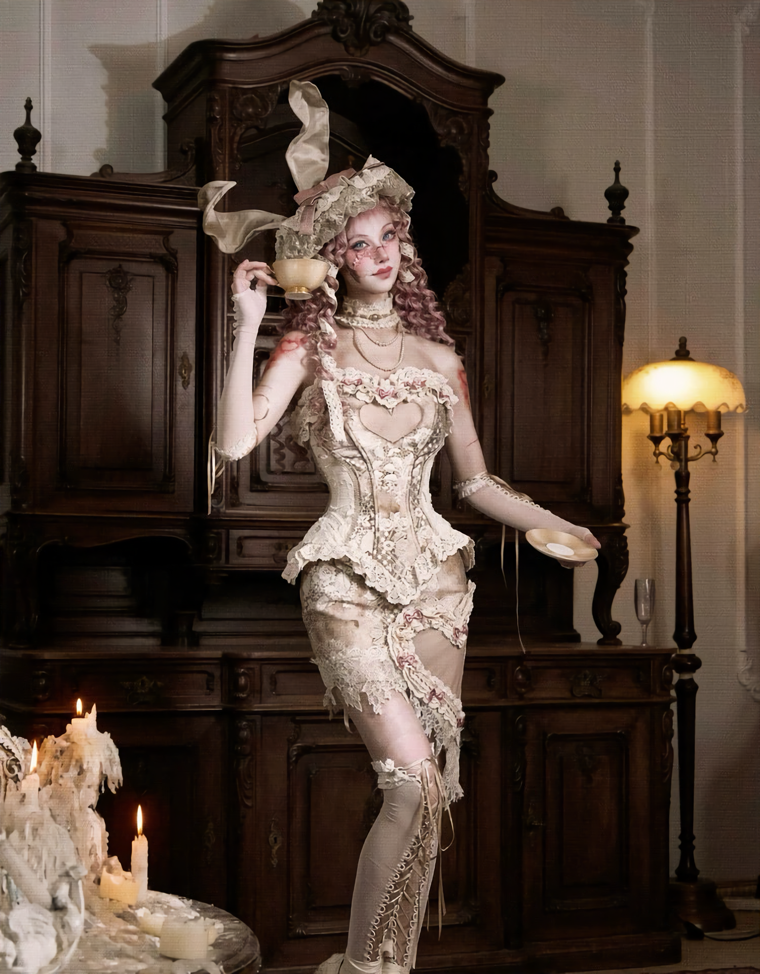 Love Fishbone Rococo Top Set / DR08