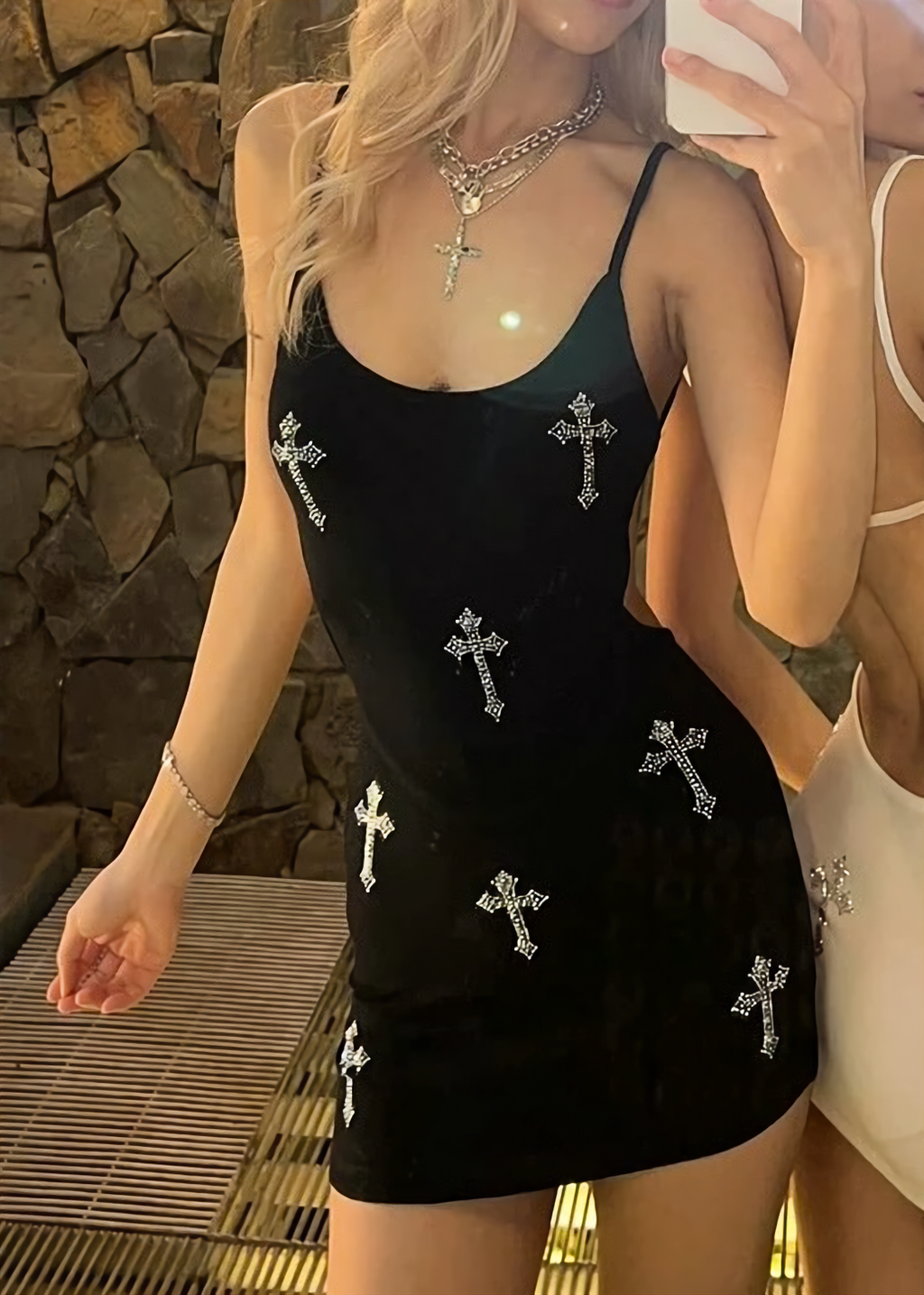 クロス柄ミニワンピース / vo1266