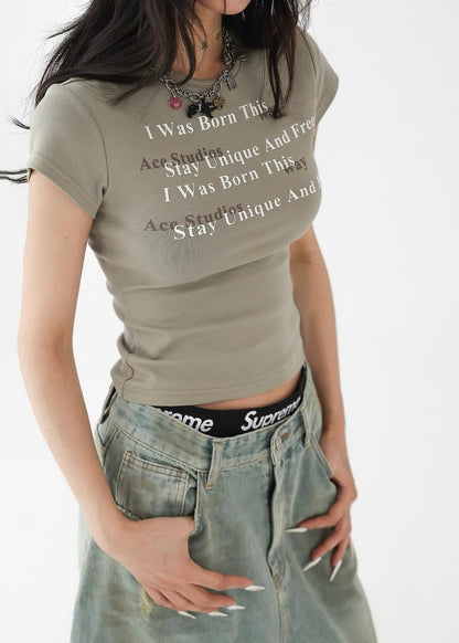 Slim fit cropped top / AS1247