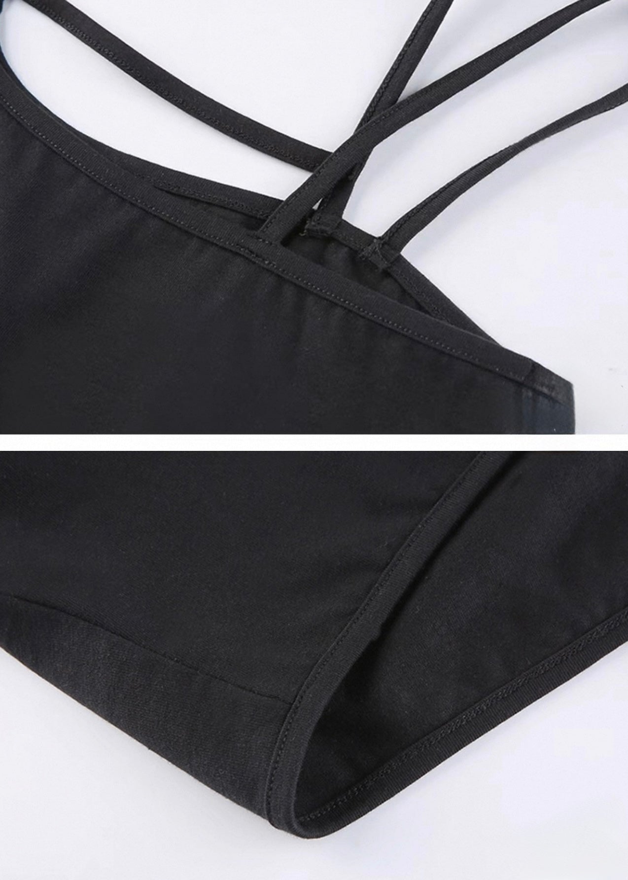 アシンメトリーカットアウトショートトップ / VO1158