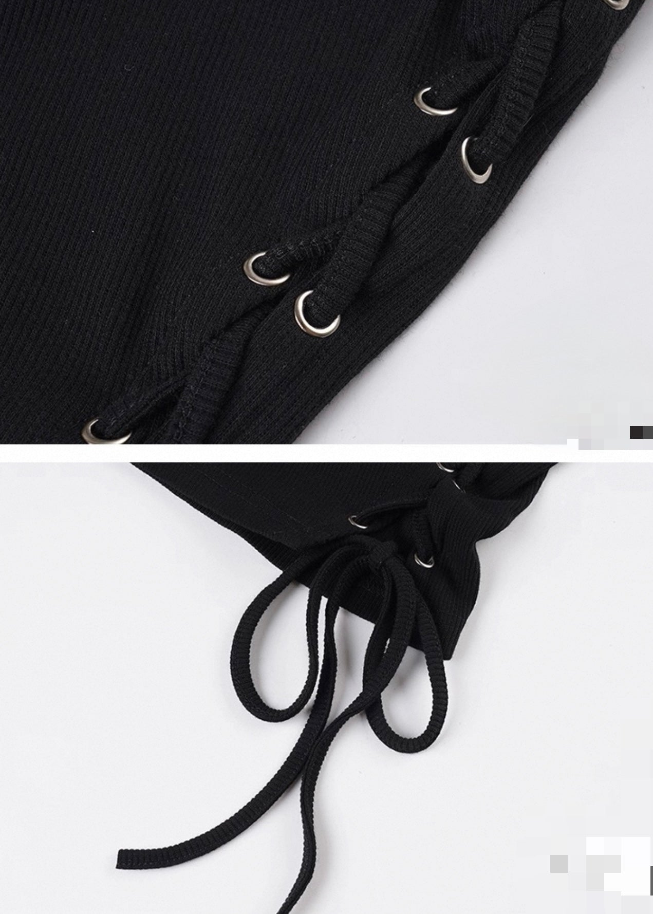 ダークアイレットデザイン半袖シャツ / VO1122