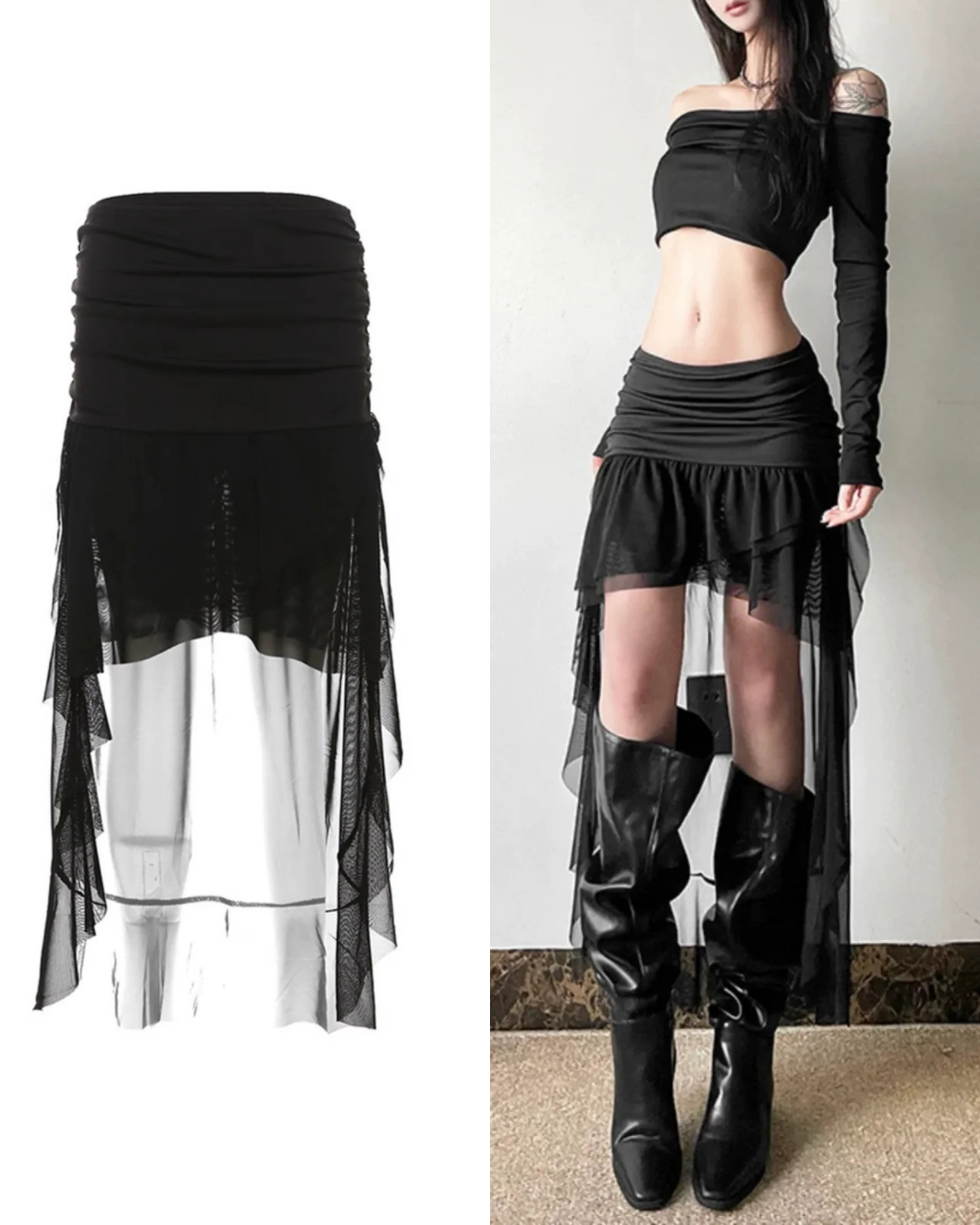 ハイウエストメッシュスカート / VO1166