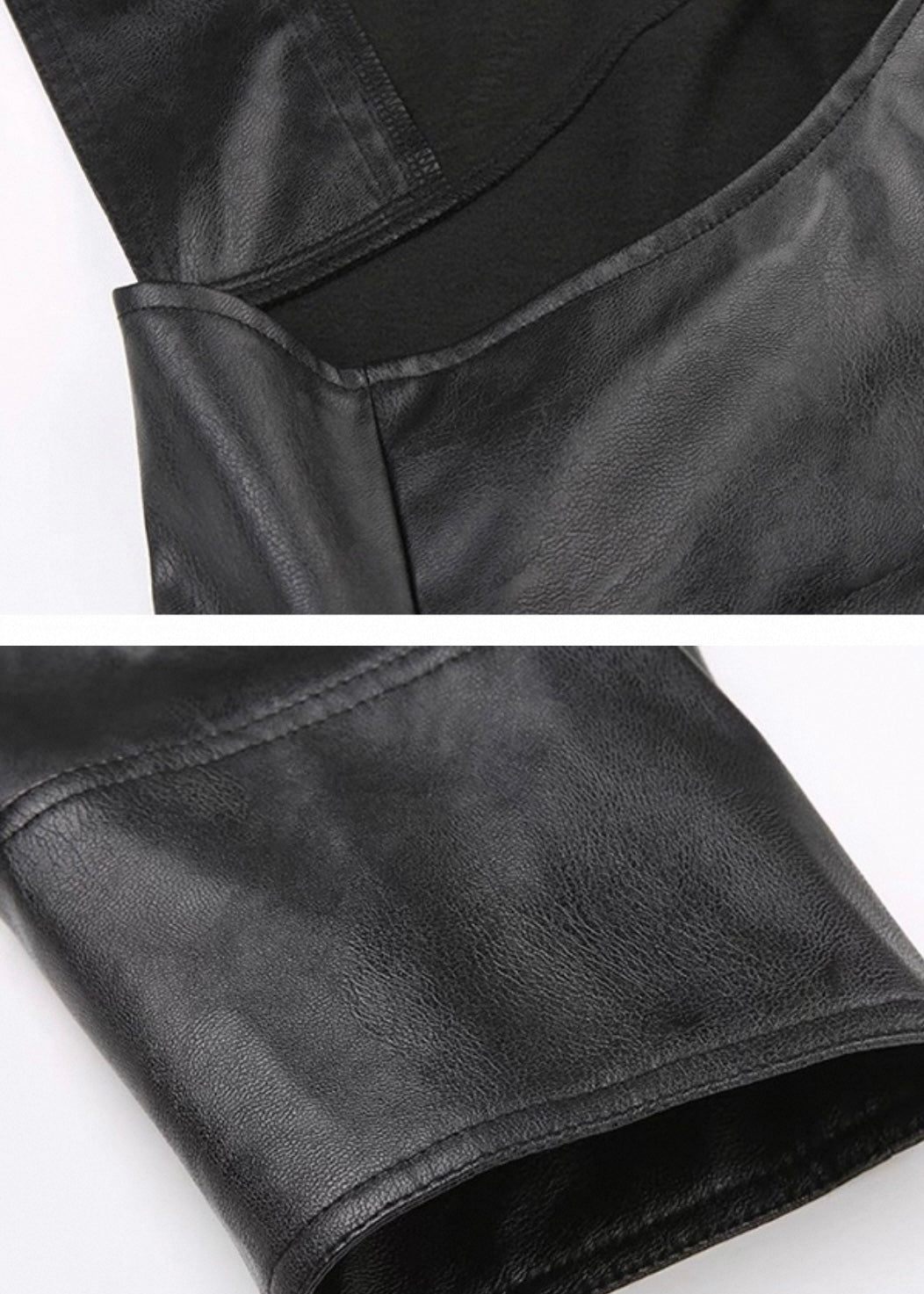 フード付きPUレザーアームジャケット / VO1245