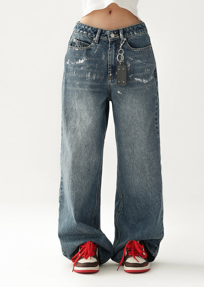 Straight wide denim pants / AS1220