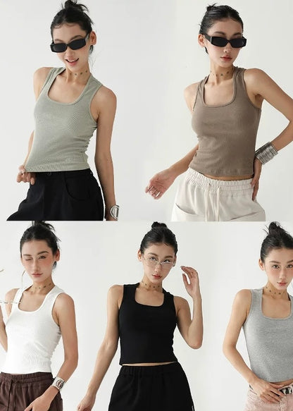Slim fit sleeveless top / AS1290