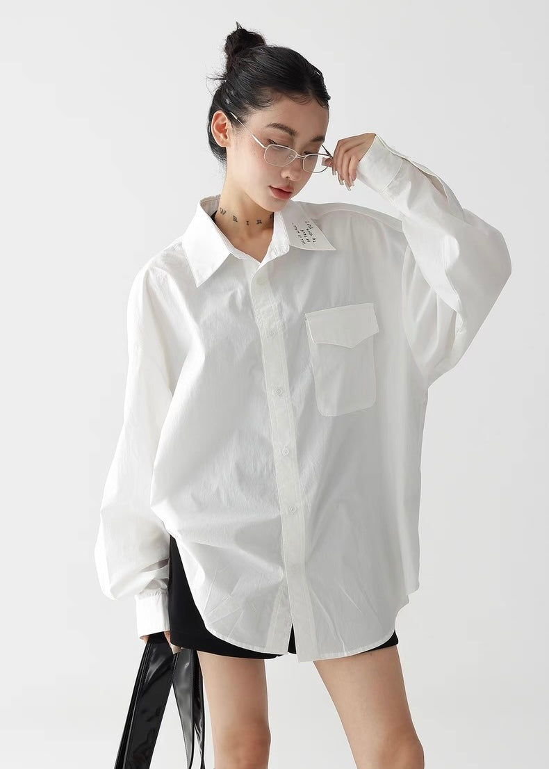 Loose Casual White Shirt / AS1265