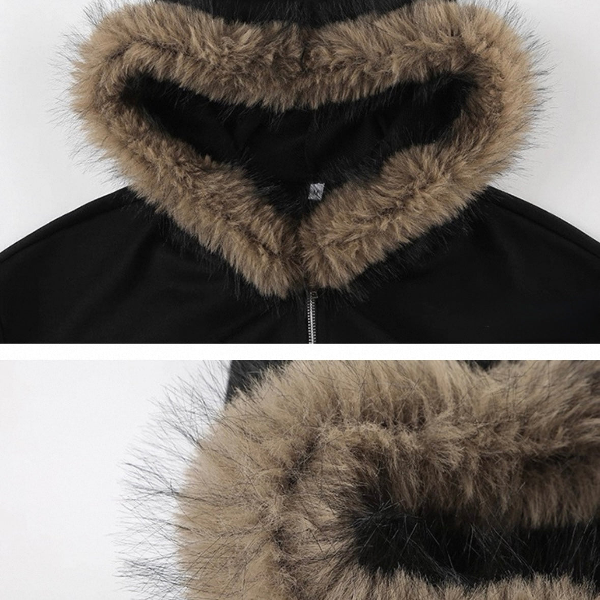 ファーフード付きジップパーカー / vo1285