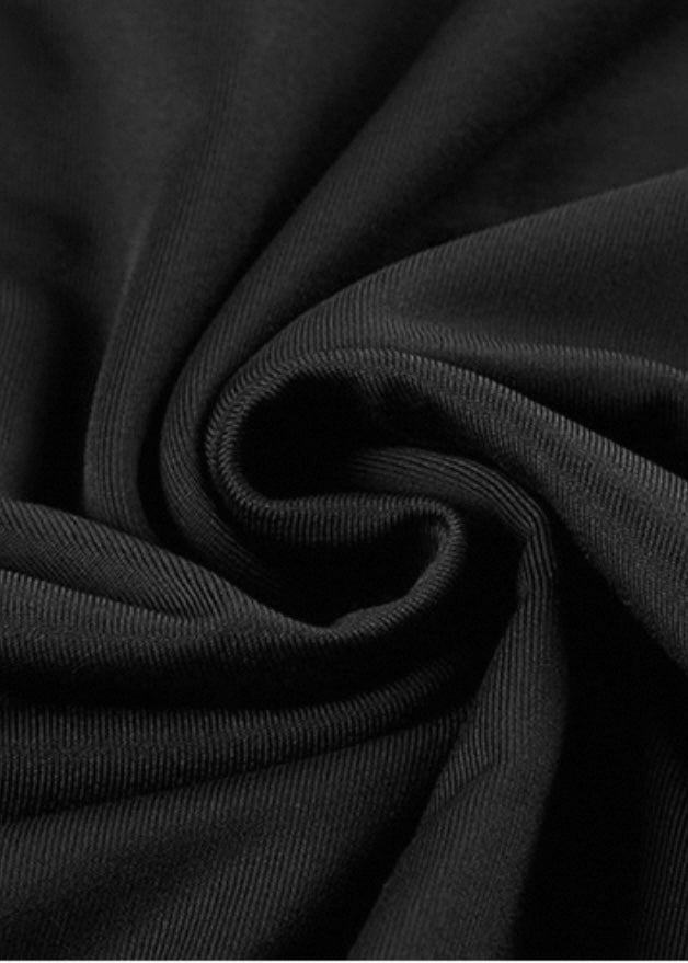 PUレザーパッチワークトップ+ドレープデザインミニスカート / VO1128