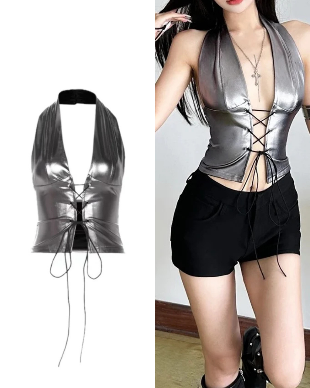 メタリックホルタートップス / VO1259