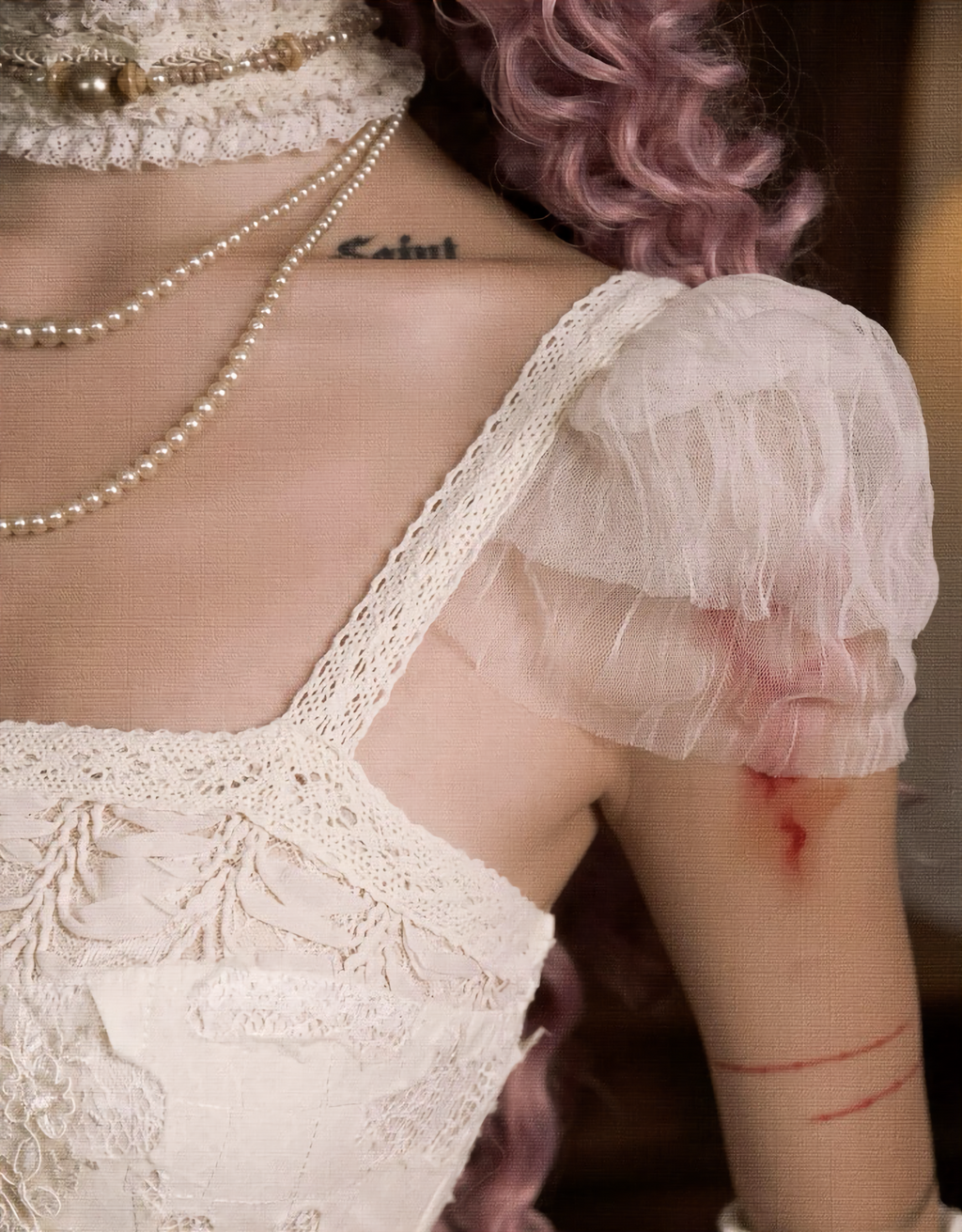 Cotton Love Bow Hollow Strap Dress / DR05