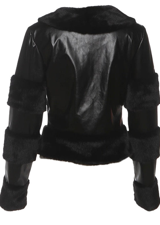 ファー裏地 PUレザージャケット / VO1313