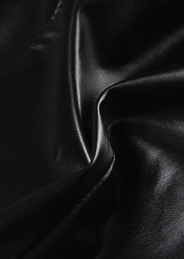 PUレザーレースアップショートパンツ / VO1242