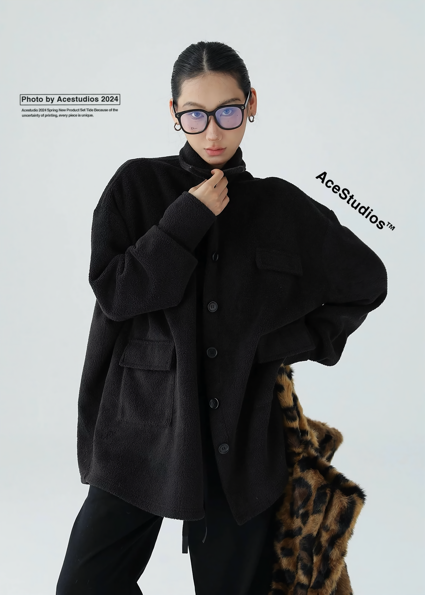 retro street black jacket / AS1137 