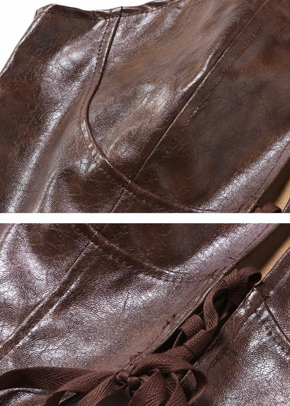 PUレザーバックレストップス / VO1200