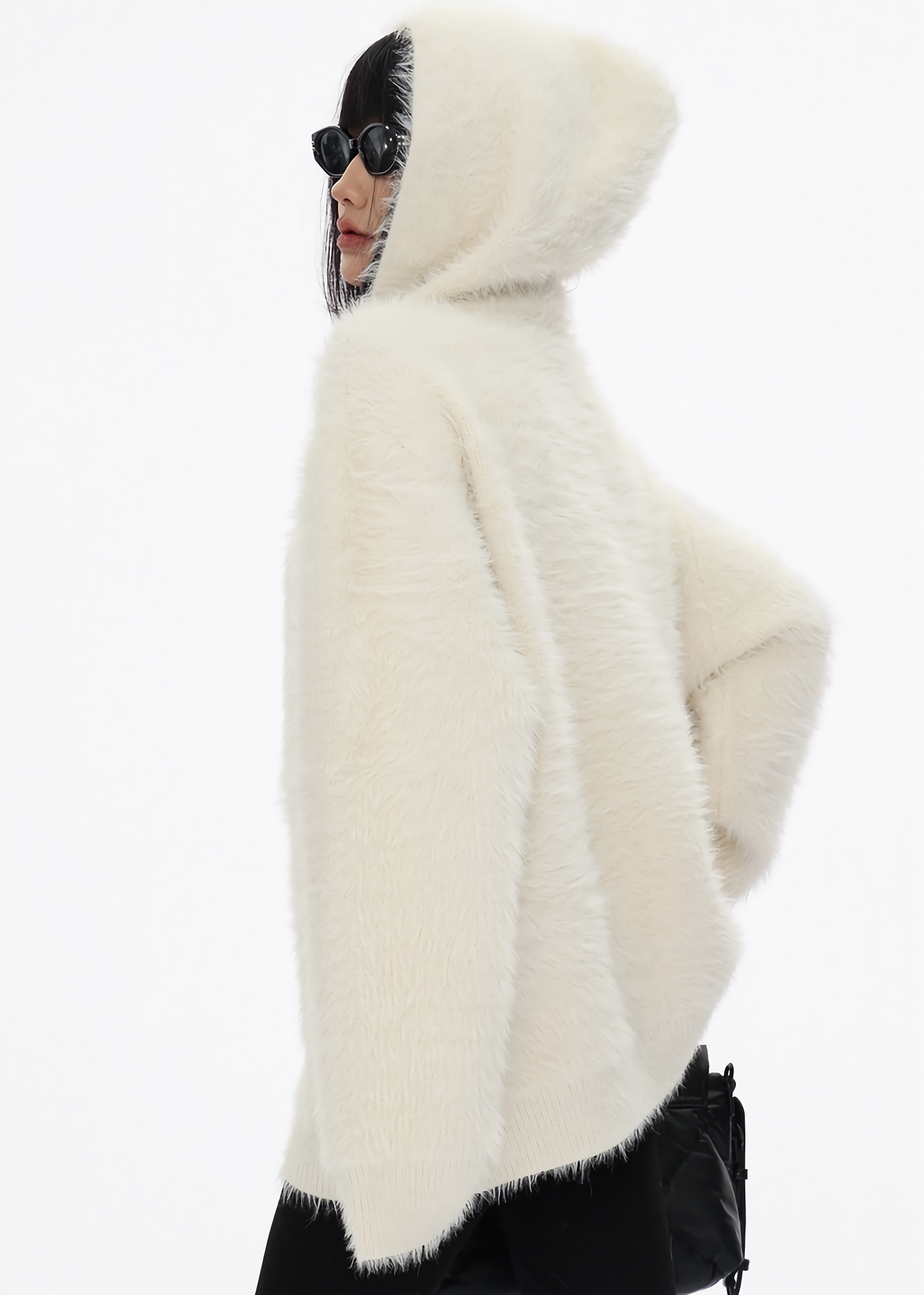 hooded sweater cardigan / AS1136 