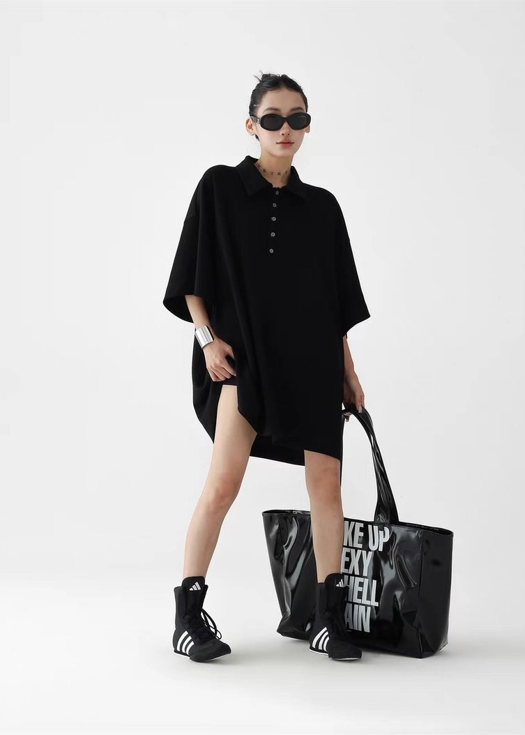 Casual loose half sleeve polo shirt / AS1268