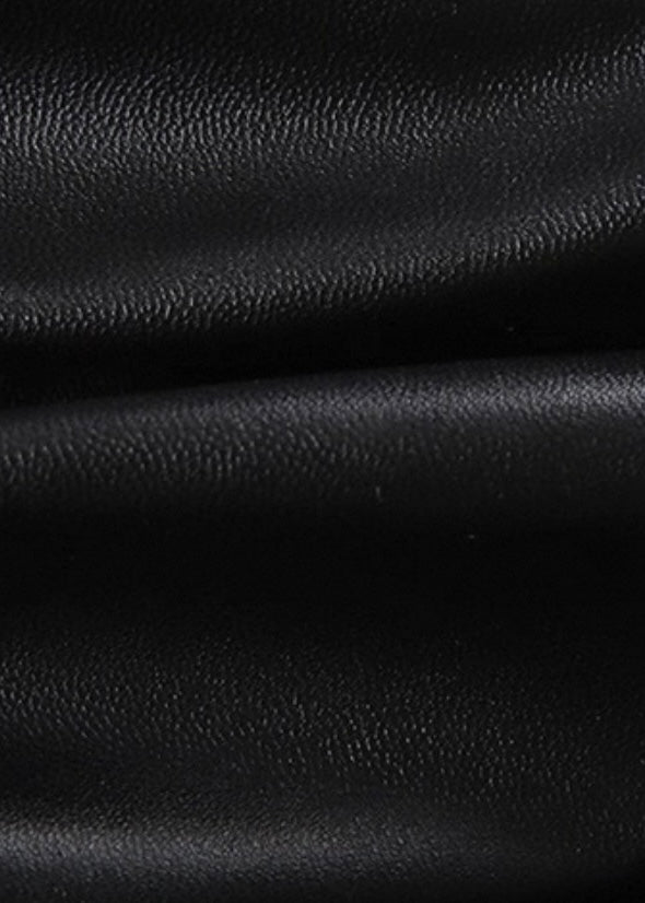 PUレザーレースアッププリーツスカート / VO1205