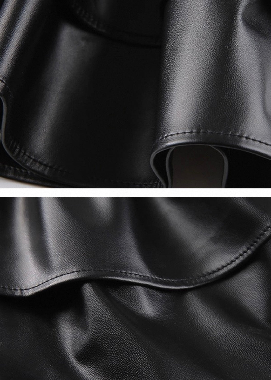 PUレザーレースアッププリーツスカート / VO1205