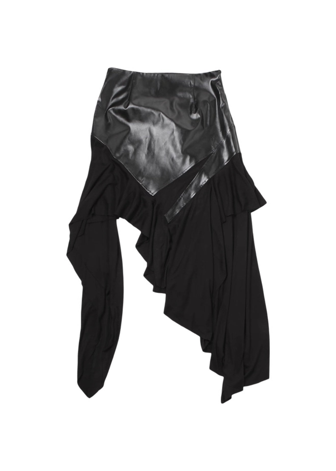 PUレザーイレギュラーロングスカート / VO1167