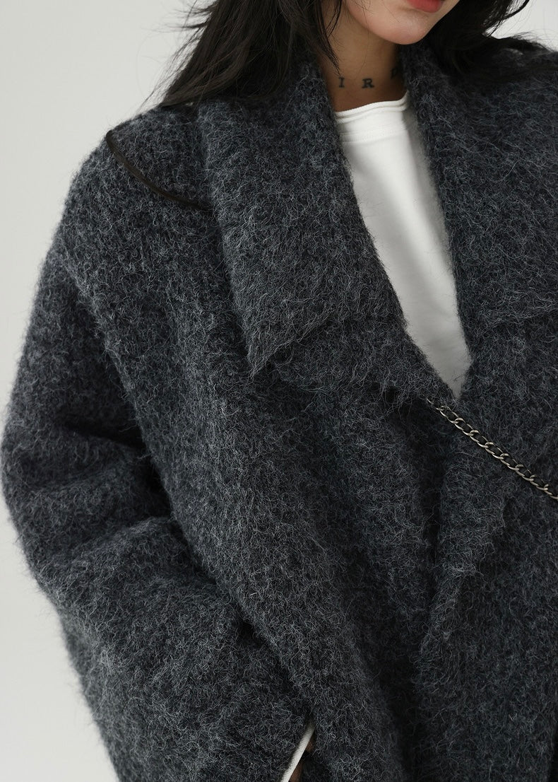long cardigan knit jacket / AS1160 